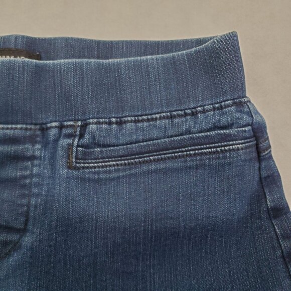 Lee Platinum Label Natural Fit Jeans Barely Bootcut Blue Stretch Waist Womens 6 - Picture 6 of 14